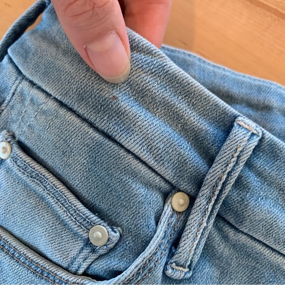 Mother Jeans The Looker Crop Swimming Pool Sunday High Rise Light Wash Size 25 - Picture 10 of 11